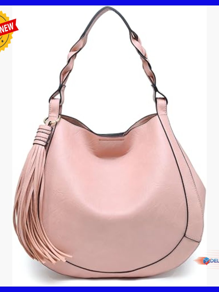 Vegan Leather Hobo Bag With Crossbody Strap, Spacious 13.5" Purse